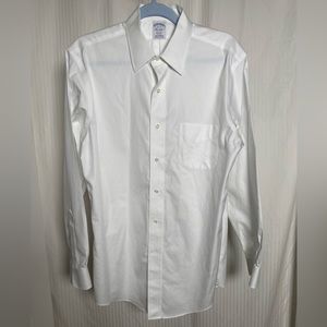 Brooks Brothers Regent Non Iron Long Sleeve White Dress Shirt, Size 15-33